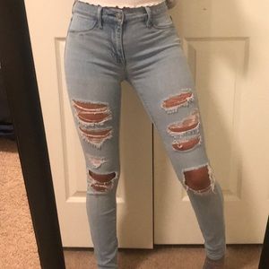 Pacsun Super Stretch Ripped Skinny Jeans